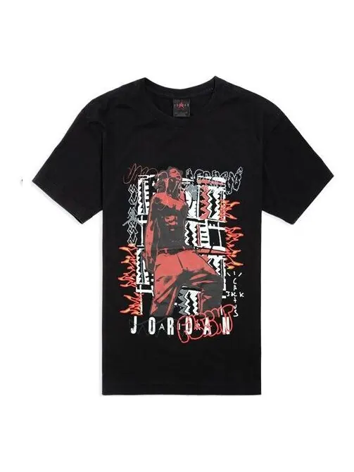 Футболка x cactus jack от travis scott mj 2 футболка Air Jordan — изображение 1 из 4, черный