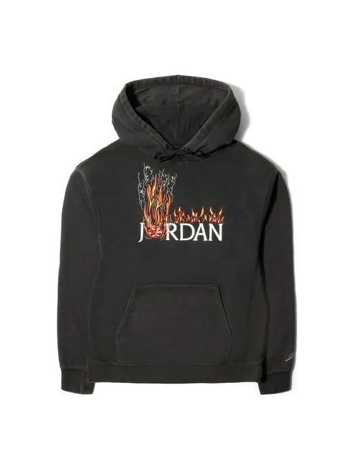Толстовка x cactus jack by travis scott mj fleece hoodie 'black' Air Jordan — изображение 1 из 2, черный