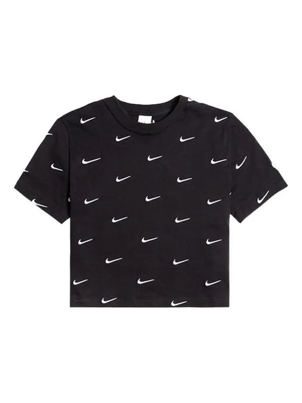 Футболка с вышитым логотипом lab swoosh, короткий рукав Nike — изображение 1 из 4, черный