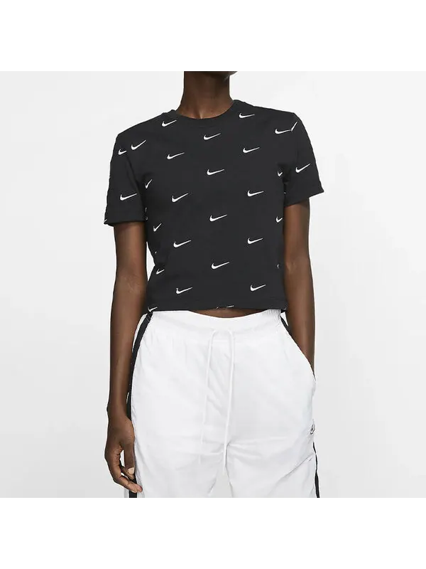 Футболка с вышитым логотипом lab swoosh, короткий рукав Nike — изображение 2 из 4, черный