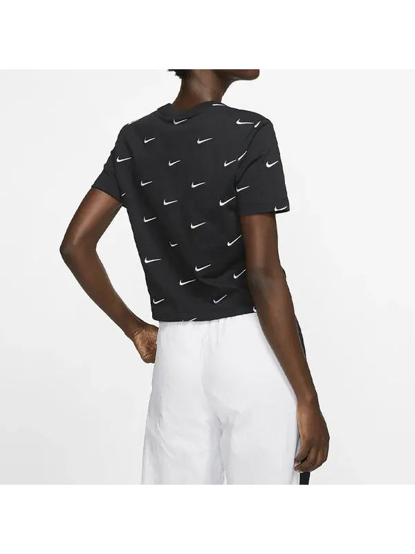 Футболка с вышитым логотипом lab swoosh, короткий рукав Nike — изображение 3 из 4, черный