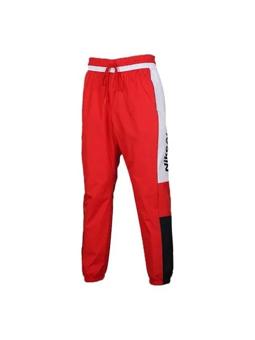 Брюки air contrasting colors woven long pants red Nike — изображение 1 из 4, красный