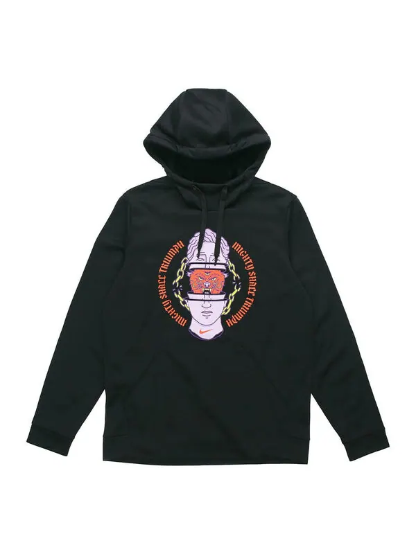 Толстовка Nike Therma Abstract Pattern Pullover Training Fleece Lined Black — изображение 1 из 4, черный