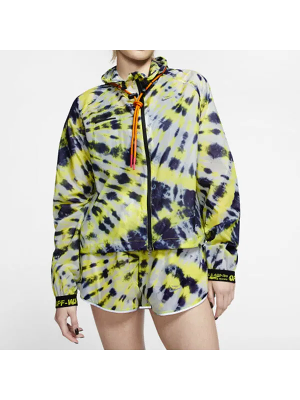 Куртка lab tie-dye jacket 'volt orange' Nike — изображение 4 из 4, оранжевый