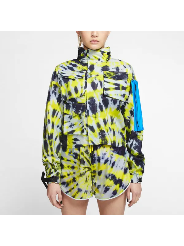 Куртка lab tie dye jacket 'volt blue' Nike — изображение 4 из 4, синий