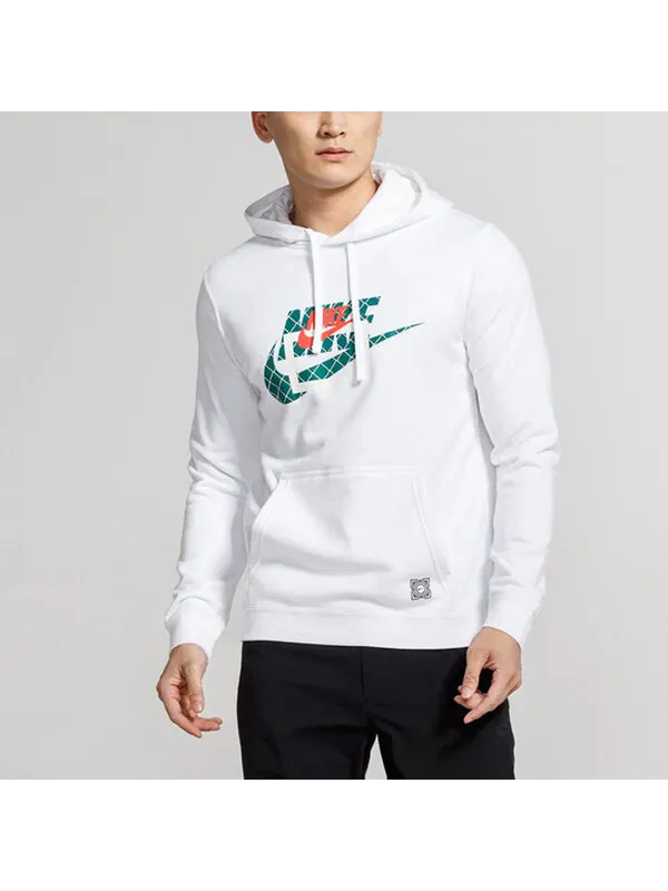 Толстовка с капюшоном уютный повседневный свитер с капюшоном Nike — изображение 3 из 4, белый