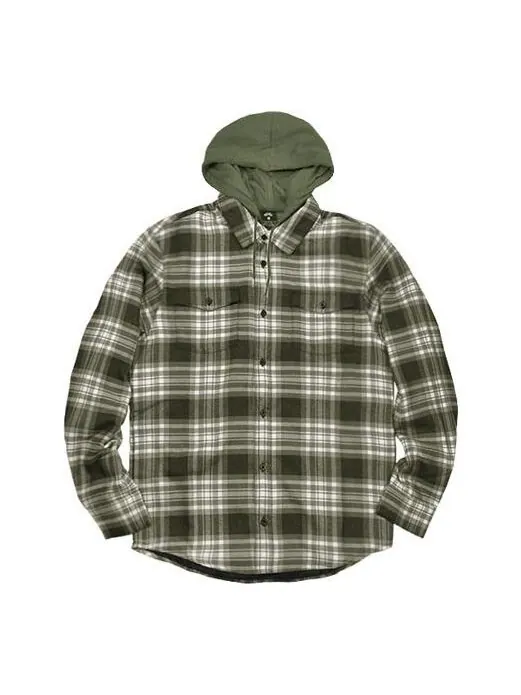 Куртка Nike SB Skateboard flannel Skateboard Plaid Contrasting Colors Hooded Jacket Olive Green — изображение 1 из 3, мульти