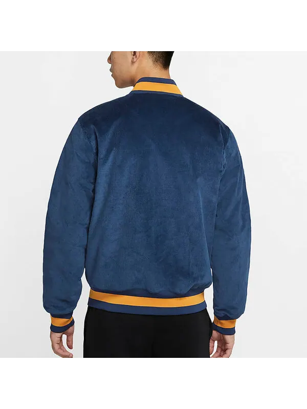 Куртка Nike SB Skateboard corduroy Skateboard Sports Logo Jacket Navy Blue Dark — изображение 4 из 4, темный