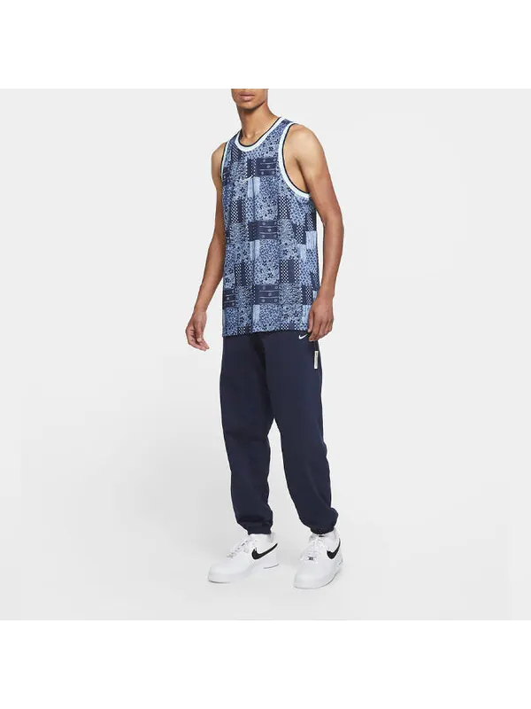 Спортивная футболка dri-fit dna knit quick dry plaid casual basketball jersey blue Nike — изображение 3 из 3, синий