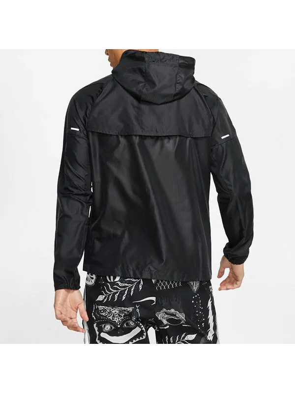 Куртка Nike WINDRUNNER Woven hooded Running Jacket Black — изображение 4 из 4, черный