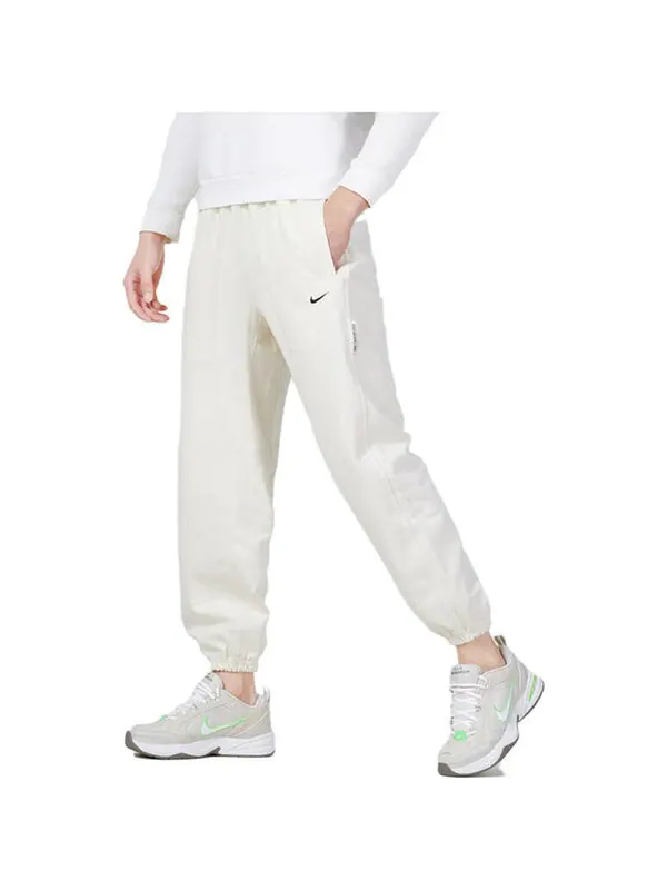 Брюки dri-fit standard issue men's basketball trousers 'white' Nike — изображение 4 из 4, белый/черный