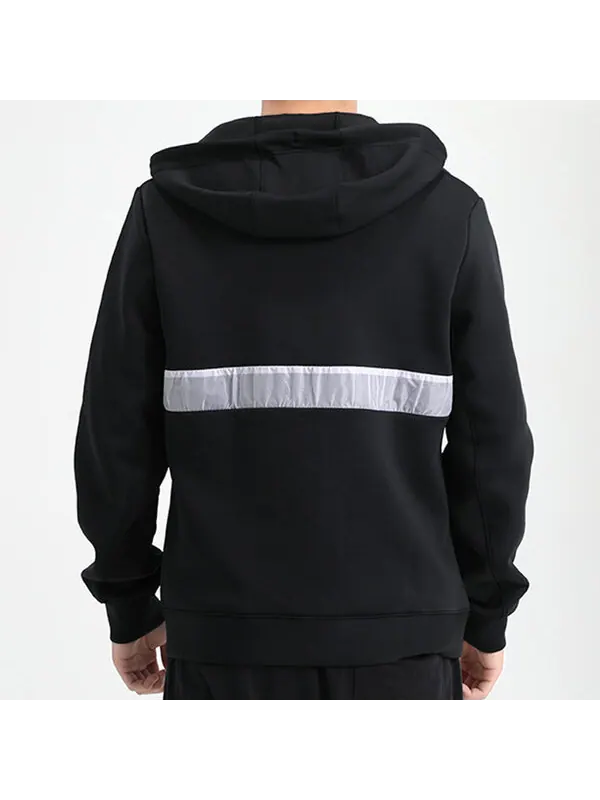 Куртка Air Jordan Casual Sports Hooded Jacket 'Black Light Grey' — изображение 4 из 4, черный