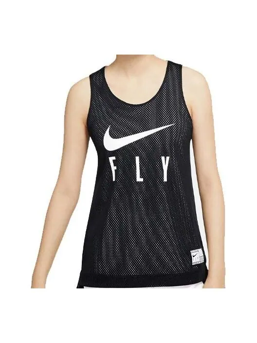 Двусторонняя баскетбольная майка с надписью «Swoosh Fly» Nike — изображение 1 из 4, черный/белый