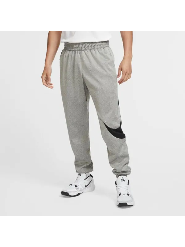 Брюки mens fleeced casual ankle banded pants grey gray Nike — 3