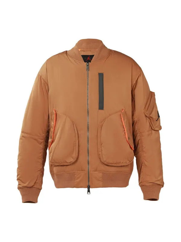 Куртка Air Jordan Ma-1 Flight Reflective Warm Jacket For Men Orange — изображение 1 из 4, оранжевый