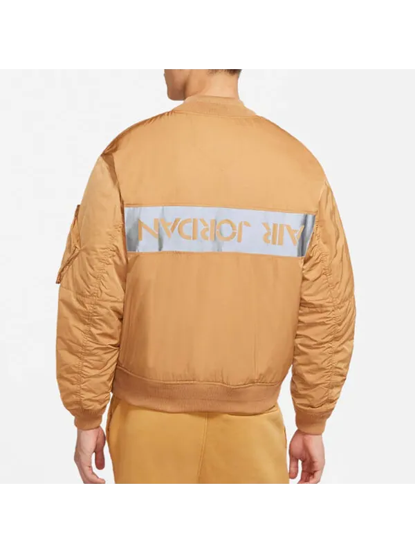 Куртка Air Jordan Ma-1 Flight Reflective Warm Jacket For Men Orange — изображение 4 из 4, оранжевый