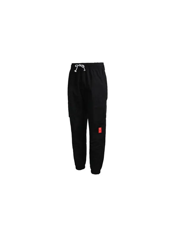 Брюки men's lacing cargo bundle feet sports pants/trousers/joggers autumn black Nike — изображение 3 из 4, черный