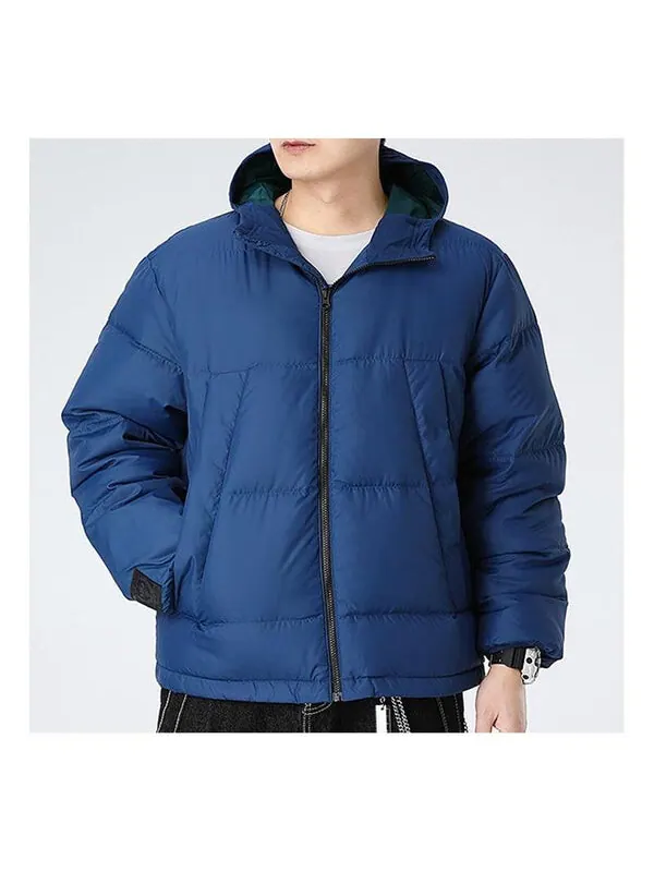Пуховик Nike LeBron Solid Color Zipper hooded down Jacket Blue — изображение 1 из 2, синий