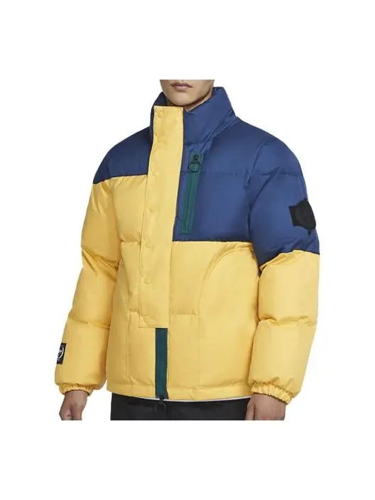 Куртка premium stay warm colorblock woven casual stand collar yellow Nike — изображение 1 из 3, желтый