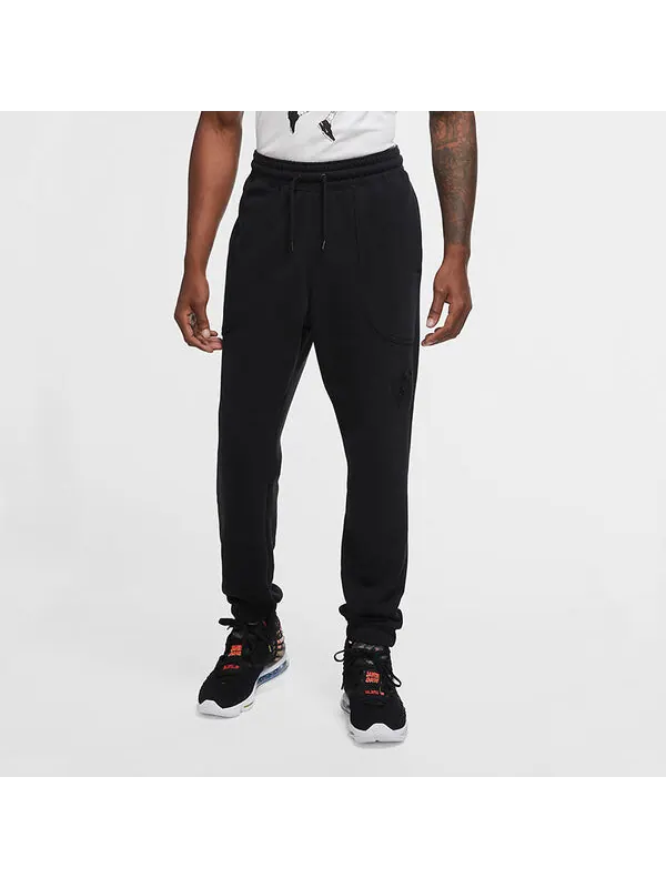 Спортивные штаны Nike LeBron velvet foot pants casual loose trousers Men Black — изображение 3 из 4, черный