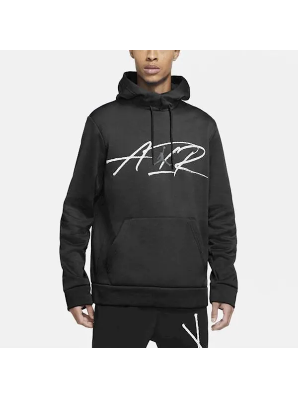 Толстовка Air Jordan Therma Graphic Casual Sports Pocket hooded Pullover Black — изображение 3 из 4, черный