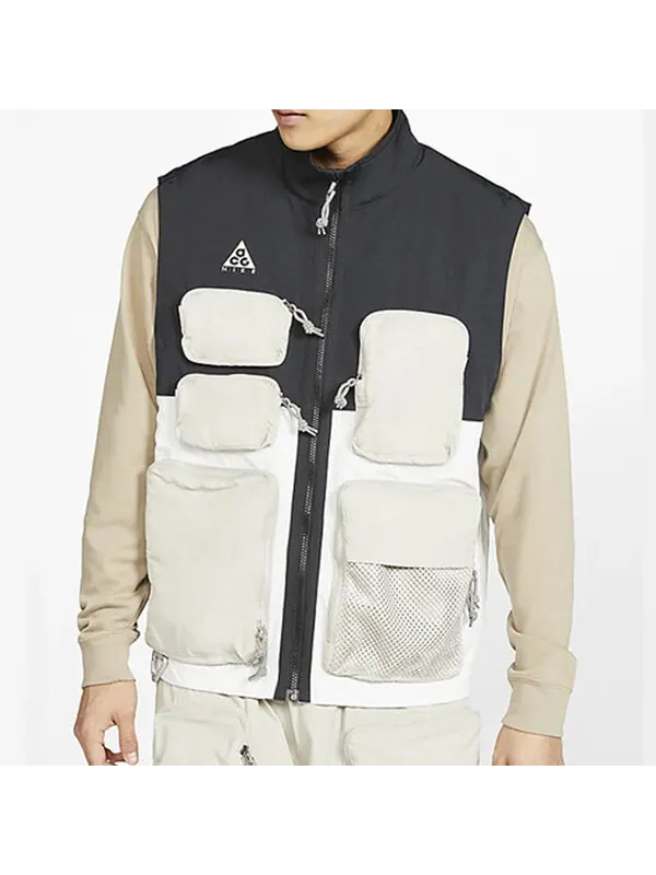 Жилет men's acg colorblock functional vest black white gray 'black smtwht string' Nike — изображение 3 из 4, черный