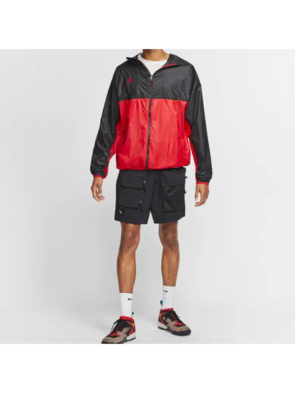 Куртка men's acg sports hooded jacket black red Nike — изображение 3 из 4, красный/черный
