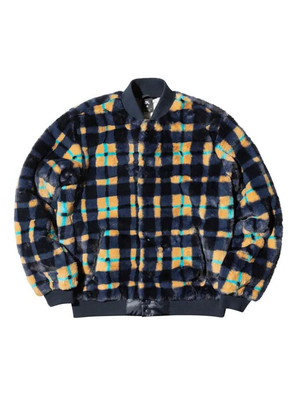Куртка Nike SB Dunk High x Concepts Crossover Skateboard Sports Plush Plaid Jacket Asia Edition — изображение 1 из 4, желтый