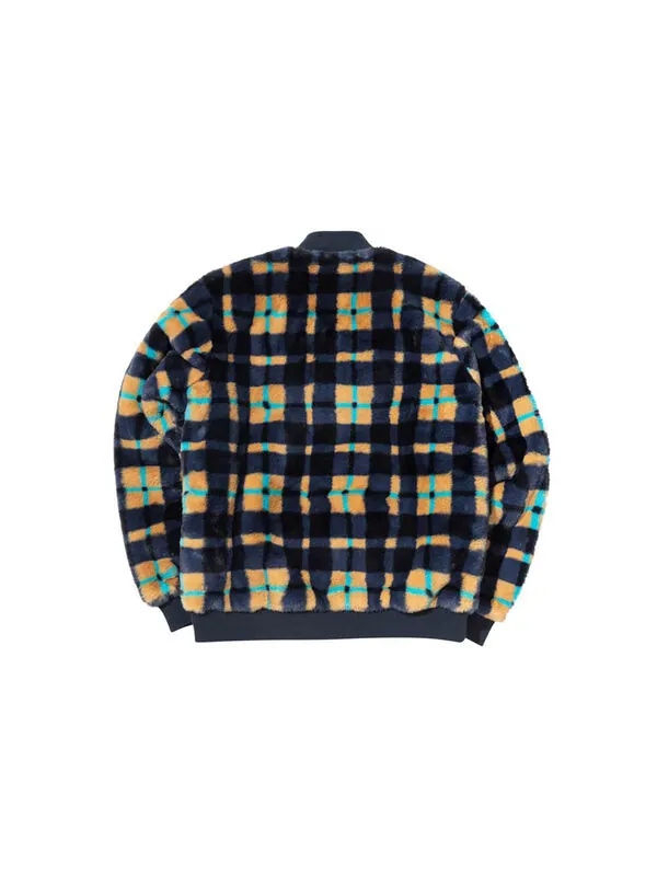 Куртка Nike SB Dunk High x Concepts Crossover Skateboard Sports Plush Plaid Jacket Asia Edition — изображение 2 из 4, желтый