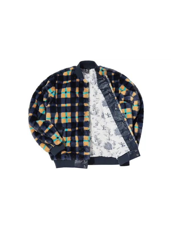 Куртка Nike SB Dunk High x Concepts Crossover Skateboard Sports Plush Plaid Jacket Asia Edition — изображение 3 из 4, желтый