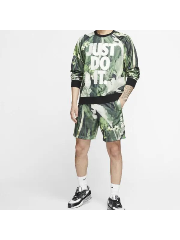 Шорты спортивные jdi floral umni short для мужчин Nike — изображение 3 из 4, зеленый