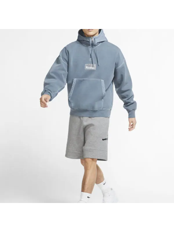 Толстовка Air Jordan Woven Knit Casual Sports Pullover Blue — изображение 3 из 4, синий