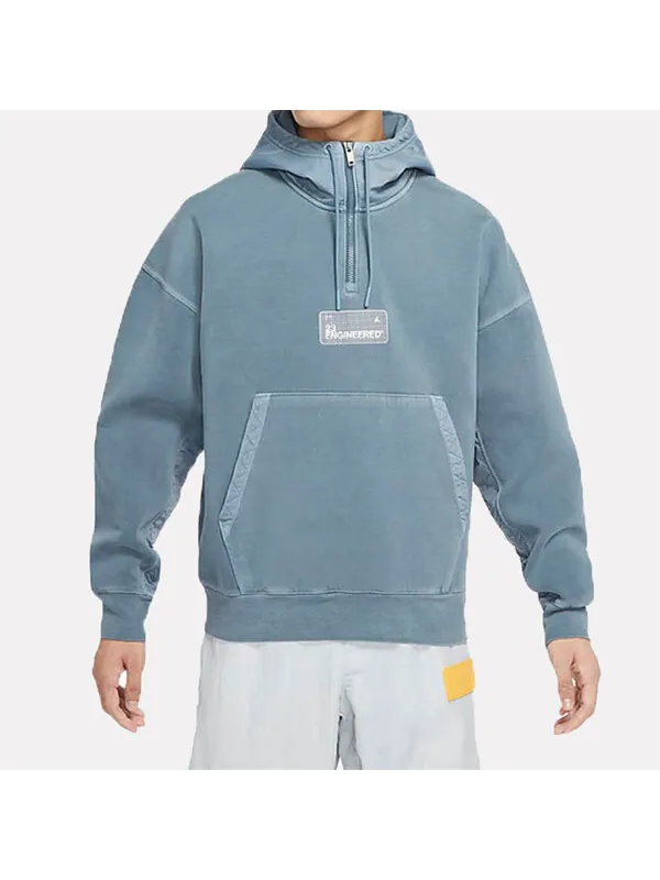 Толстовка Air Jordan Woven Knit Casual Sports Pullover Blue — изображение 4 из 4, синий