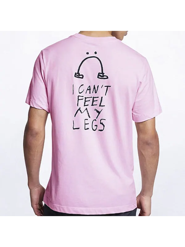 Футболка i can 't feel my legs solgan sports tee men pink/red Nike — изображение 4 из 4, красный