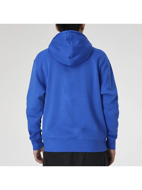 Толстовка Men's Air Jordan Sport DNA Solid Color Fleece Lined Hooded Pullover Sports Royal Blue — изображение 4 из 4, синий
