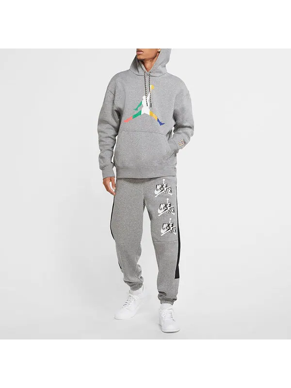 Толстовка Air Jordan Sport DNA Large logo Printing Fleece Stay Warm Gray — изображение 4 из 4, серый