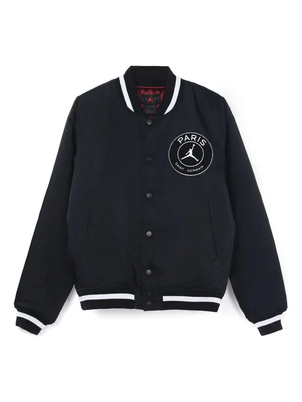 Куртка Air Jordan Paris Saint-Germain Athleisure Casual Sports Jacket Black — изображение 1 из 4, черный