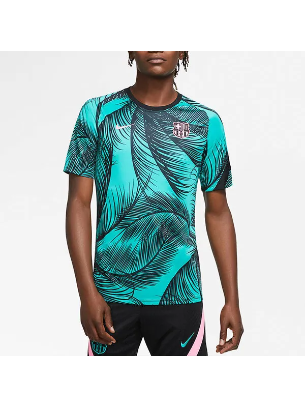 Футболка Nike FCB Barcelona 20-21 Season European Championship Training Jersey Green — изображение 3 из 4, зеленый