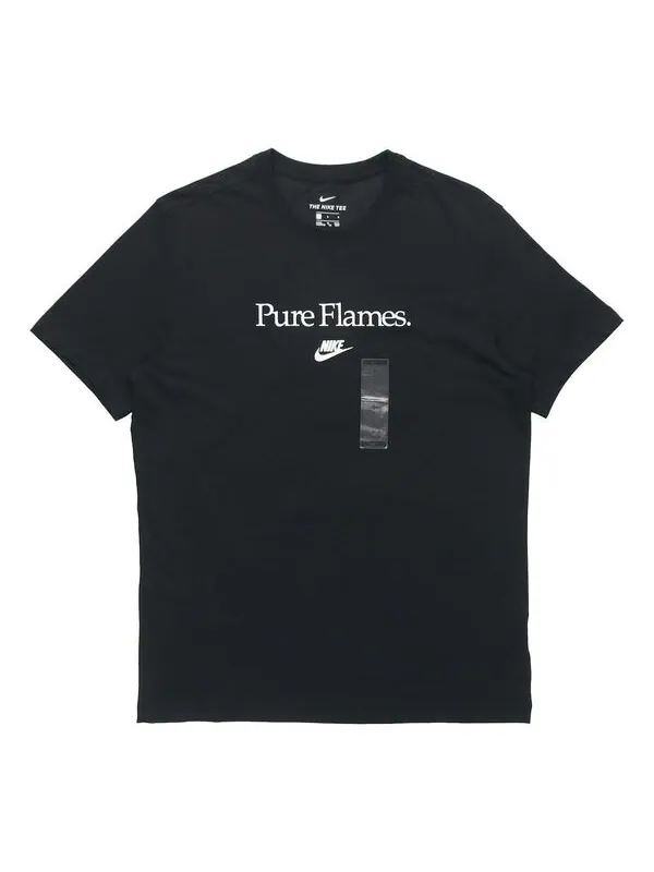 Футболка alphabet printing round neck short sleeve black Nike — изображение 1 из 2, черный