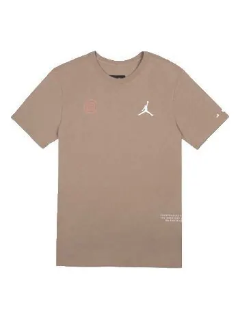 Футболка clot x ct s/s terracotta warriors short-sleeved male camel color Air Jordan — изображение 1 из 2, коричневый