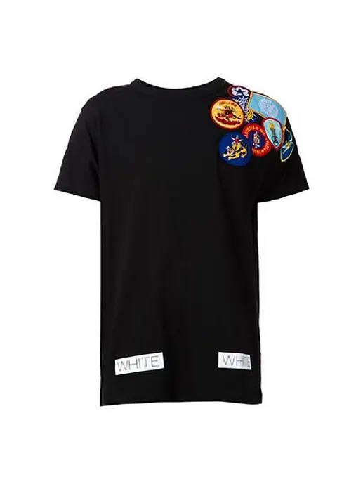 Футболка embroidered printing short sleeve black Off-White — изображение 1 из 2, черный