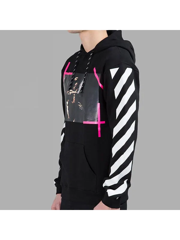 Толстовка OFF-WHITE Religious Painting Men Black/Pink — изображение 4 из 4, черный