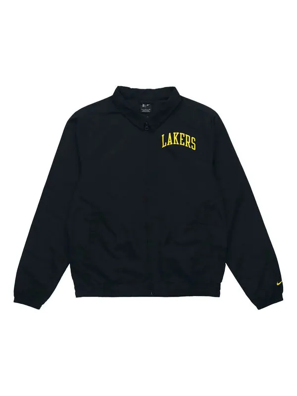 Куртка Nike Los Angeles Lakers NBA Lightweight lapel Zipper Long Sleeves Logo Jacket Black — изображение 1 из 4, черный