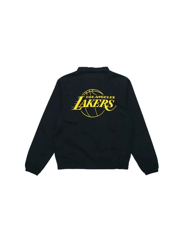 Куртка Nike Los Angeles Lakers NBA Lightweight lapel Zipper Long Sleeves Logo Jacket Black — изображение 2 из 4, черный