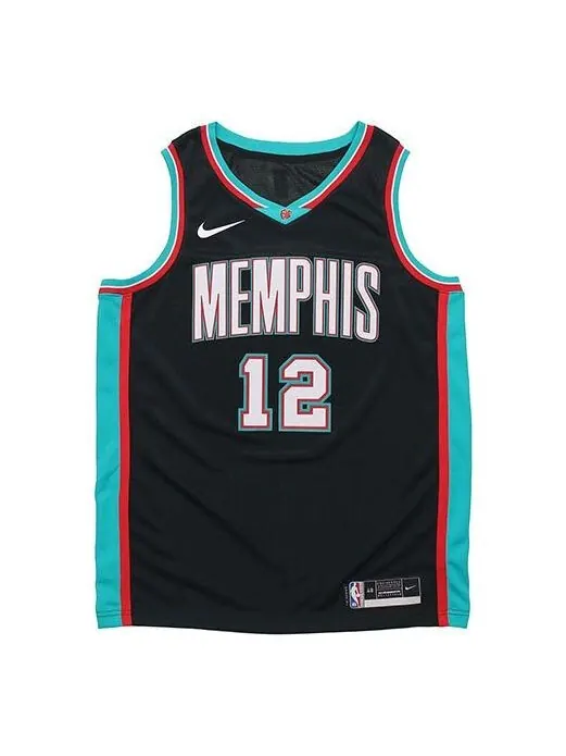 Спортивная футболка memphis grizzlies ja morant 2020-21 sports jersey men's black Nike — изображение 1 из 2, черный