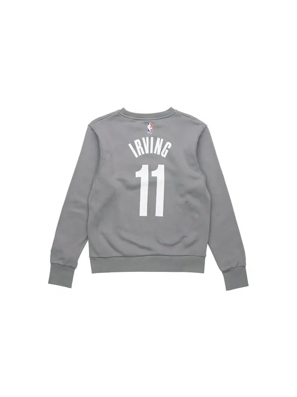 Толстовка с капюшоном brooklyn nets с круглым вырезом Air Jordan — изображение 2 из 4, серый