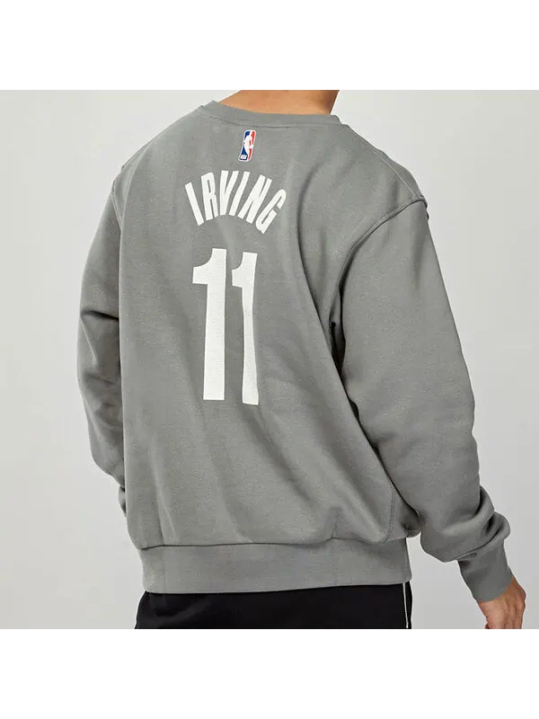 Толстовка с капюшоном brooklyn nets с круглым вырезом Air Jordan — изображение 4 из 4, серый