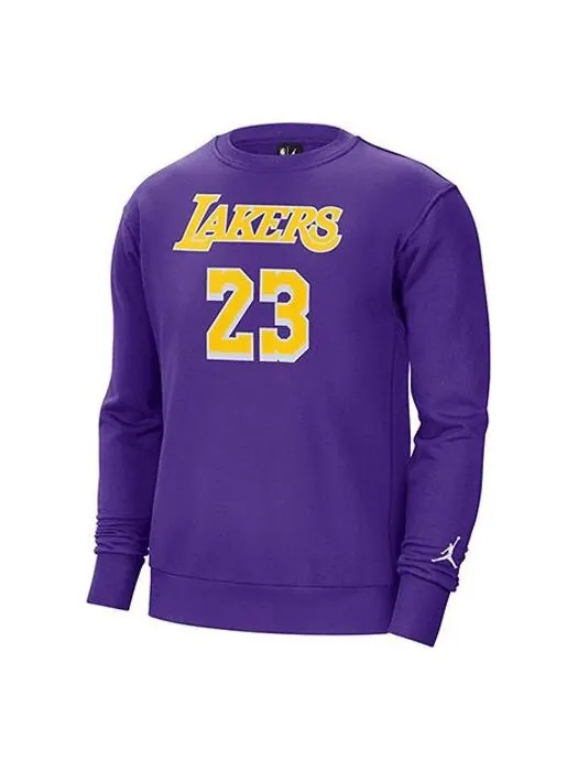 Толстовка с капюшоном los angeles lakers флисовая круглая горловина длинные рукава фиолетовый Air Jordan — изображение 1 из 4