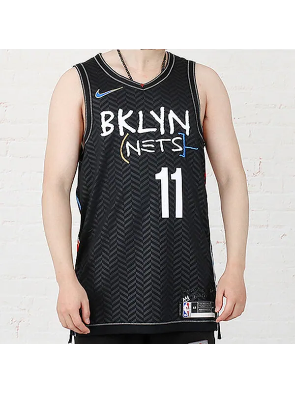 Майка Nike NBA Basketball Sports Jersey Vest AU Player Edition Brooklyn Nets Kyrie Irving 11 Black — изображение 3 из 4