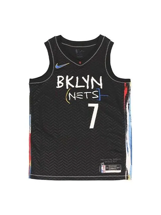 Футболка мужские nba city edition sports basketball жилет sw brooklyn nets durant 7 Nike — изображение 1 из 3, черный